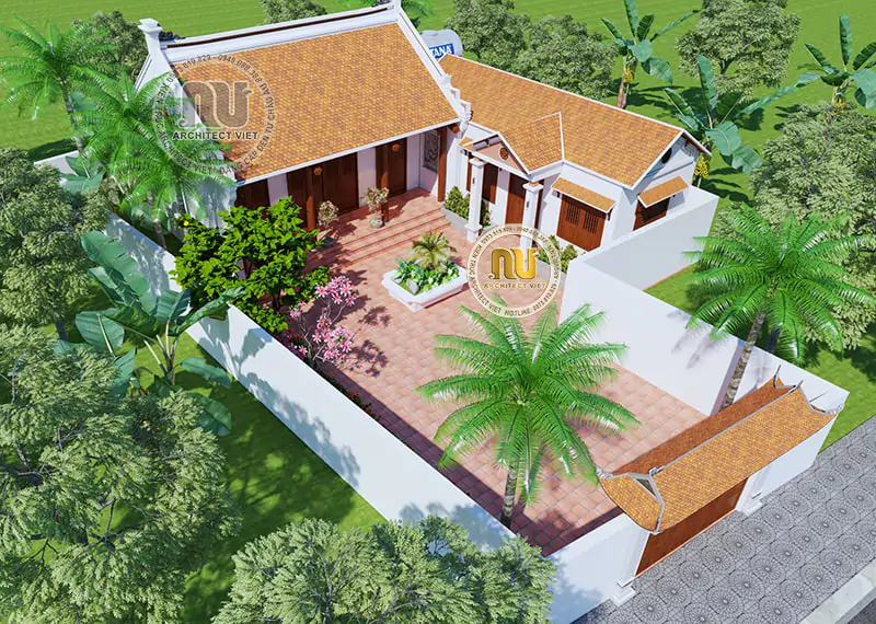 Mẫu nhà thờ kết hợp nhà ở nông thôn