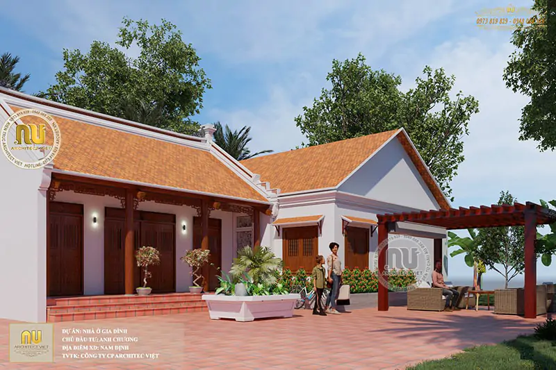 Mẫu nhà thờ kết hợp nhà ở nông thôn