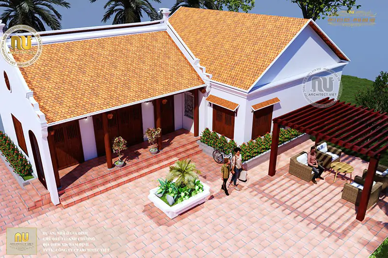 Mẫu nhà thờ kết hợp nhà ở nông thôn