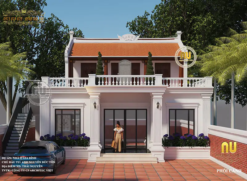 Mẫu nhà thờ kết hợp nhà ở nông thôn