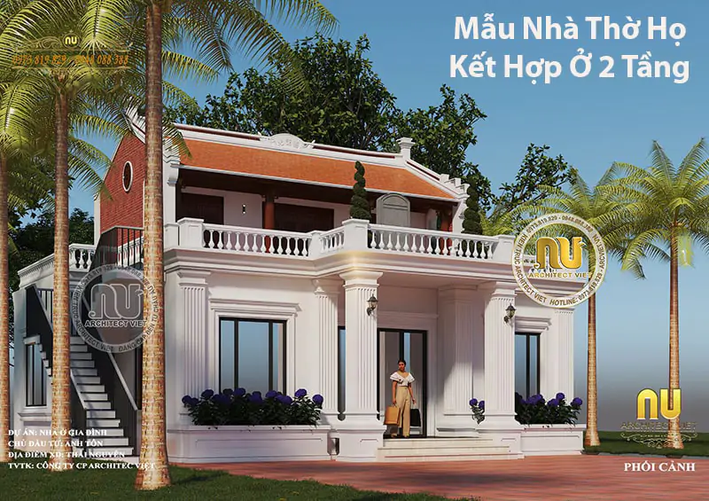 Mẫu nhà thờ kết hợp nhà ở nông thôn