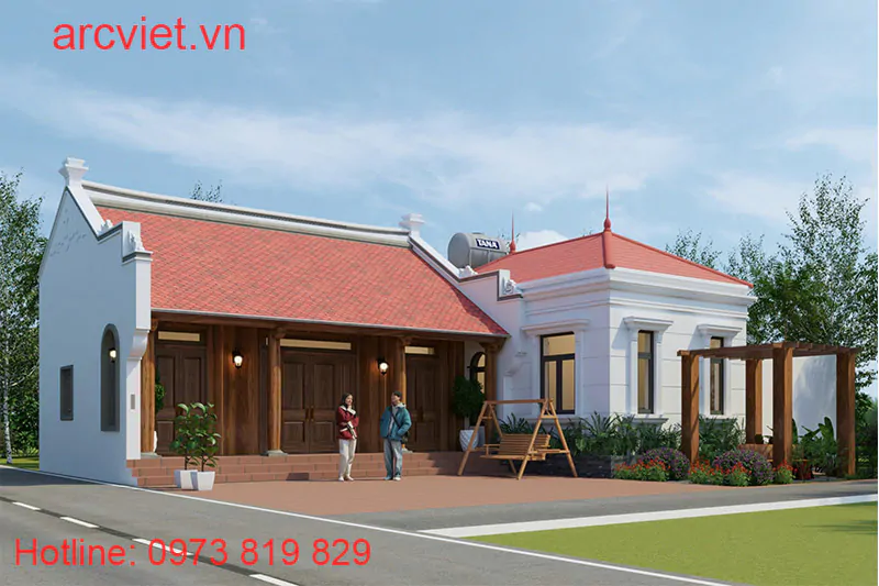 Mẫu nhà thờ kết hợp nhà ở nông thôn