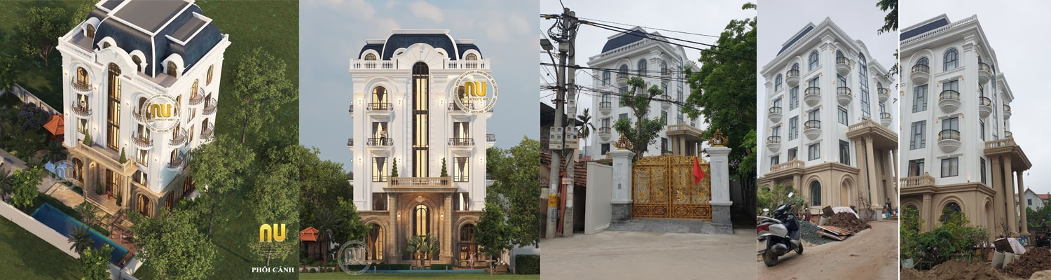 Thiết kế thi công biệt thự tân cổ điển tại Hoài Đức Hà Nội