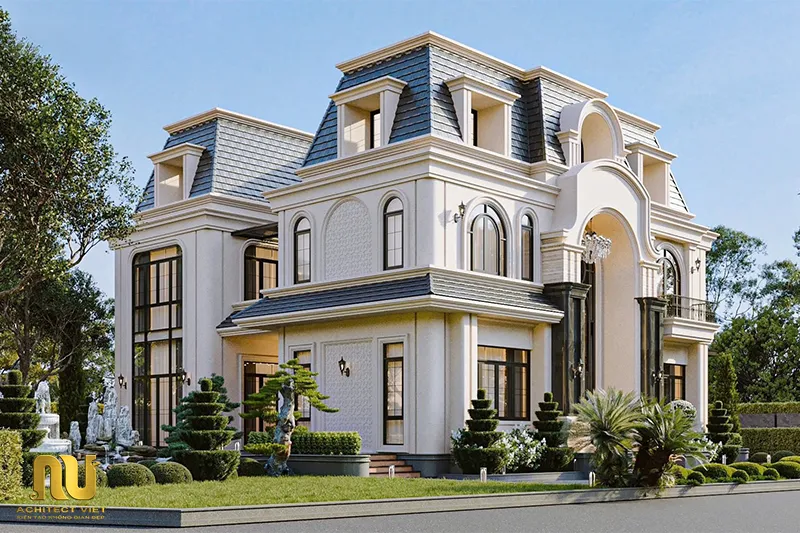 Nhà kiểu pháp 2 tầng mặt tiền 15m