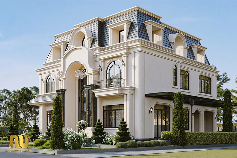 Nhà kiểu pháp 2 tầng mặt tiền 15m