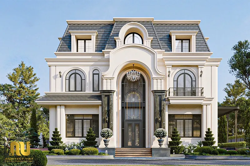 Nhà kiểu pháp 2 tầng mặt tiền 15m