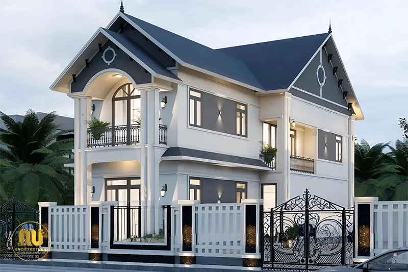 Nhà mái thái 2 tầng mặt tiền 6m