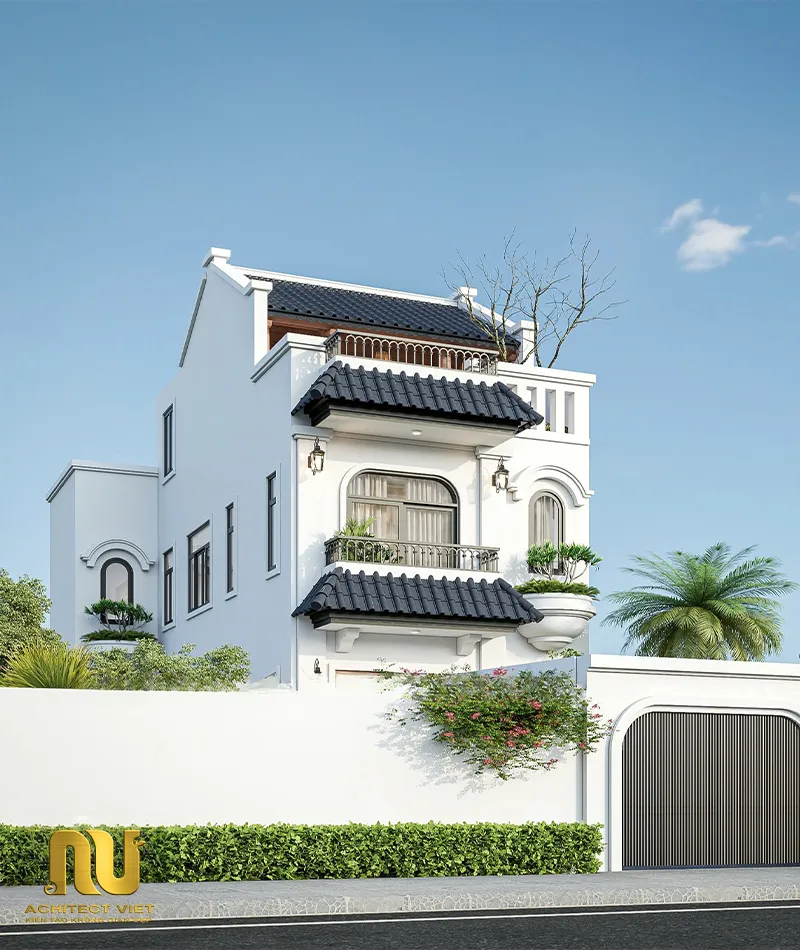 Nhà phố indochine mặt tiền 5m