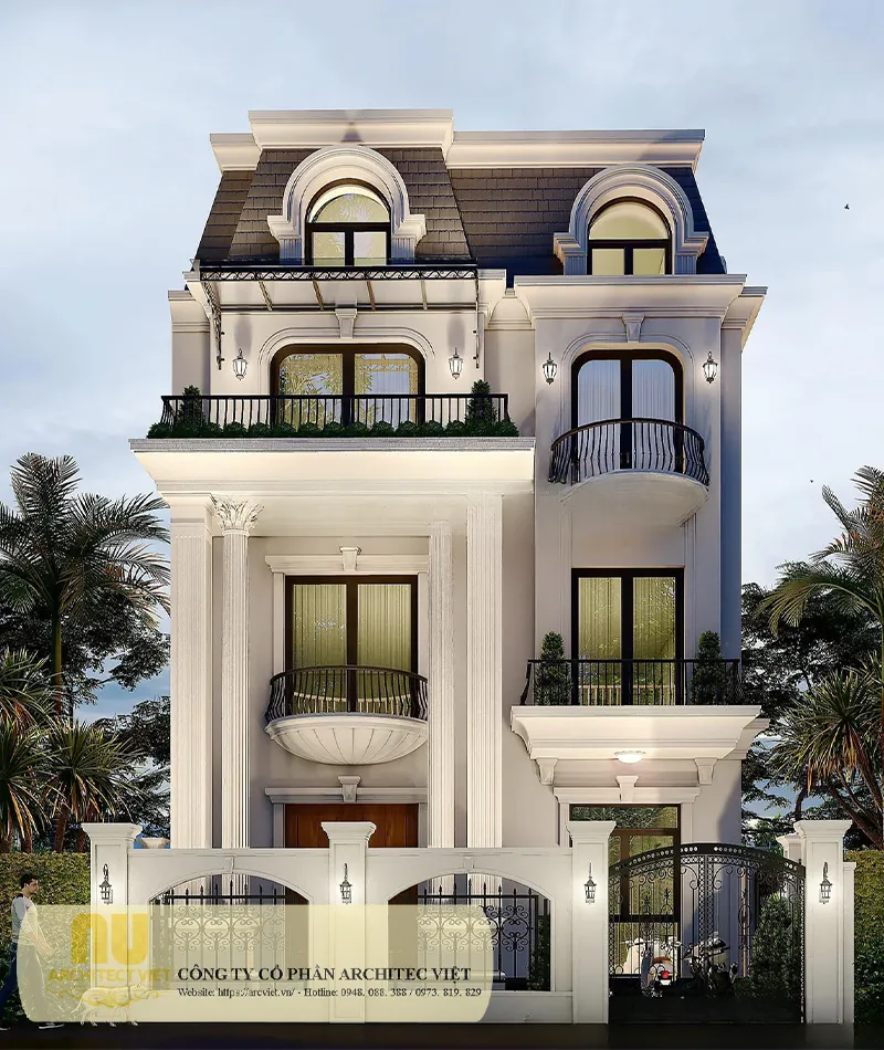 Nhà tân cổ điển 3 tầng 8x15