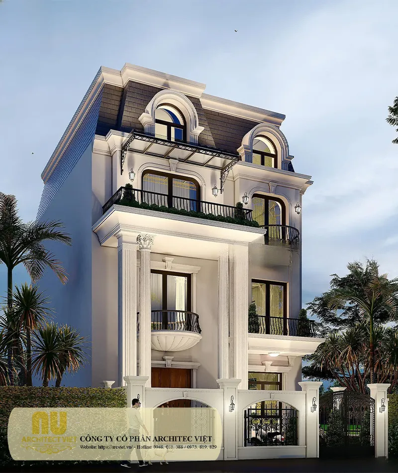 Nhà tân cổ điển 3 tầng 8x15