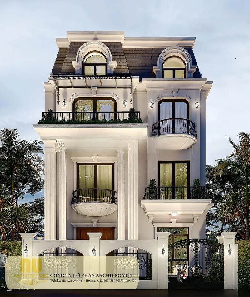 Nhà tân cổ điển 3 tầng 8x15
