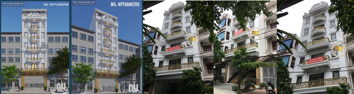 Thiết kế thi công nhà phố kết hợp cho thuê văn phòng tại Nghĩa Đô - Cầu Giấy