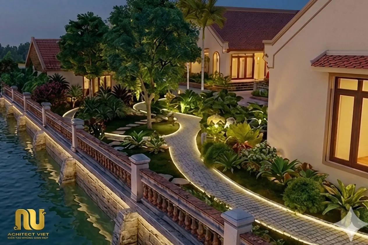 Mẫu nhà tam hợp viện 1 tầng