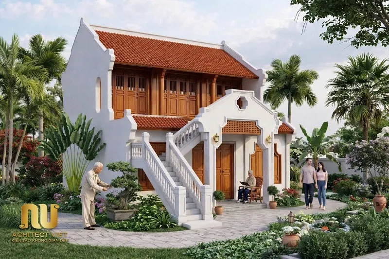 Mẫu nhà thờ 2 tầng đẹp