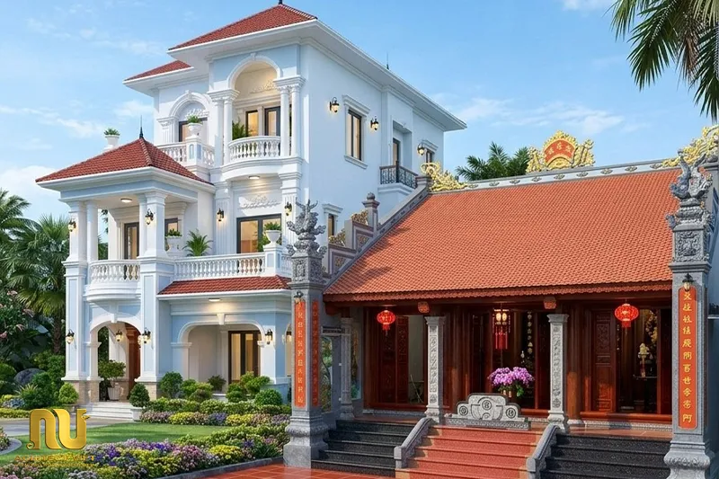 Mẫu nhà thờ kết hợp nhà ở 1 tầng