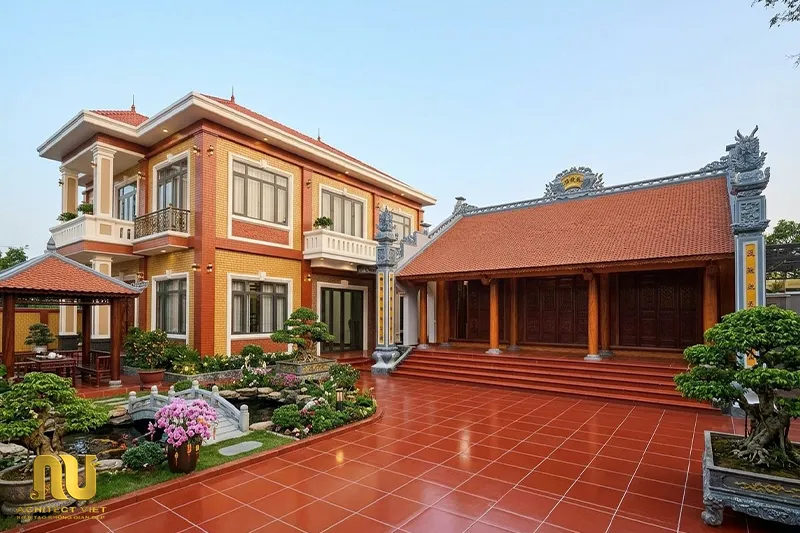 Mẫu nhà thờ kết hợp nhà ở 1 tầng