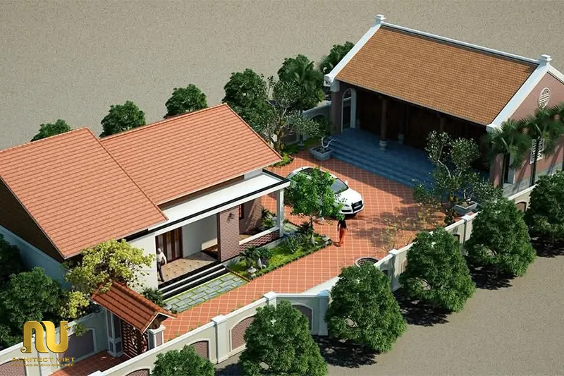 Mẫu nhà thờ kết hợp nhà ở 1 tầng