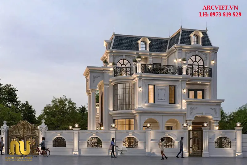 Mẫu biệt thự cổ điển 3 tầng
