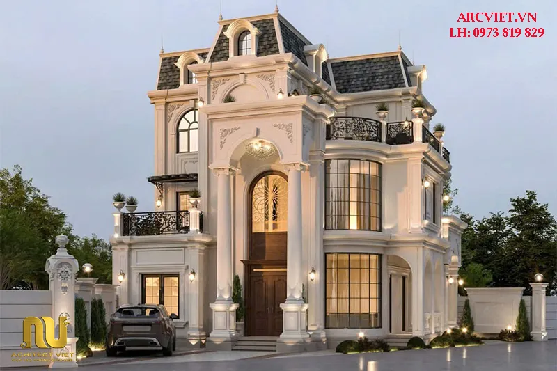Mẫu biệt thự cổ điển 3 tầng