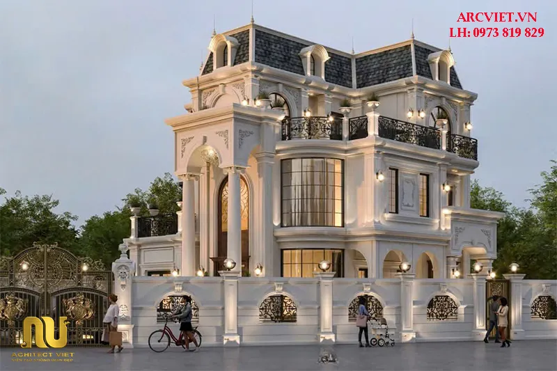 Mẫu biệt thự cổ điển 3 tầng
