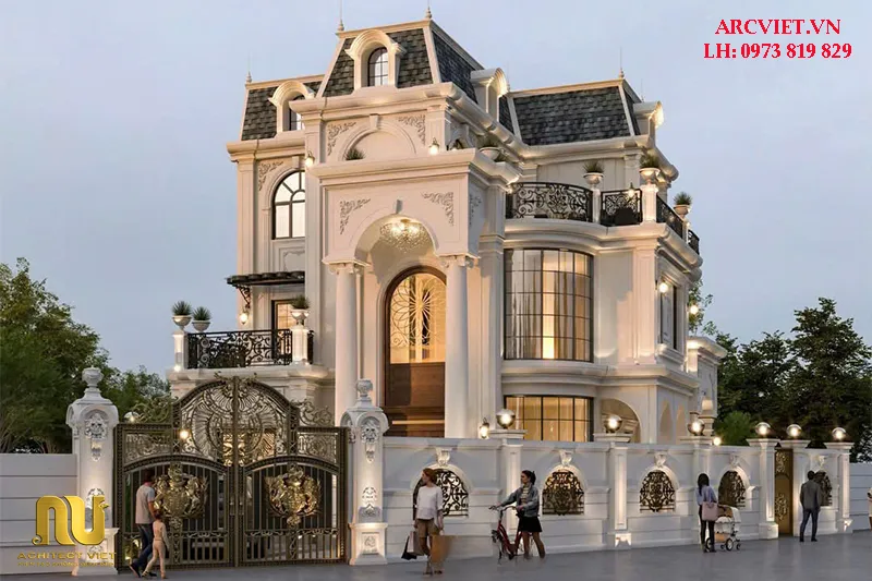 Mẫu biệt thự cổ điển 3 tầng