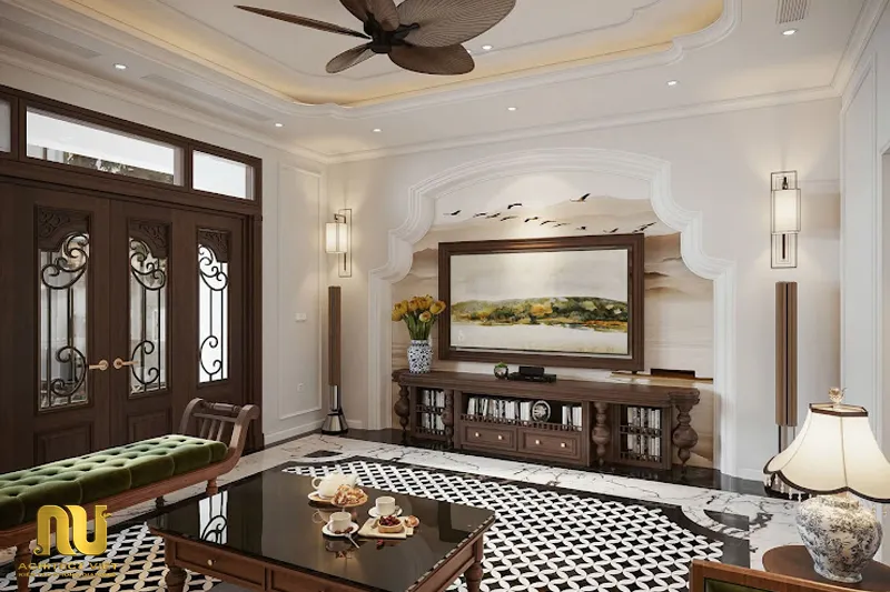 Mẫu biệt thự indochine 3 tầng