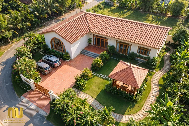 Mẫu nhà cấp 4 chữ L 80m2