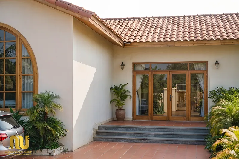 Mẫu nhà cấp 4 chữ L 80m2