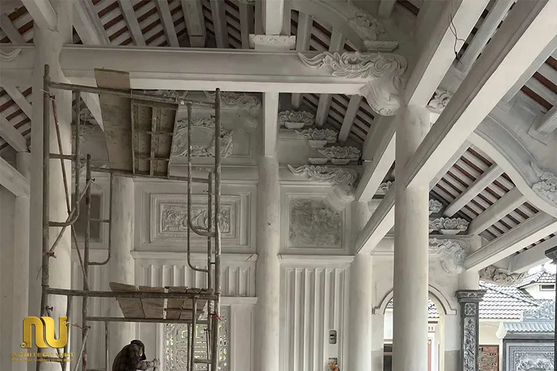 Mẫu Nhà Thờ Kết Hợp Nhà Ngang
