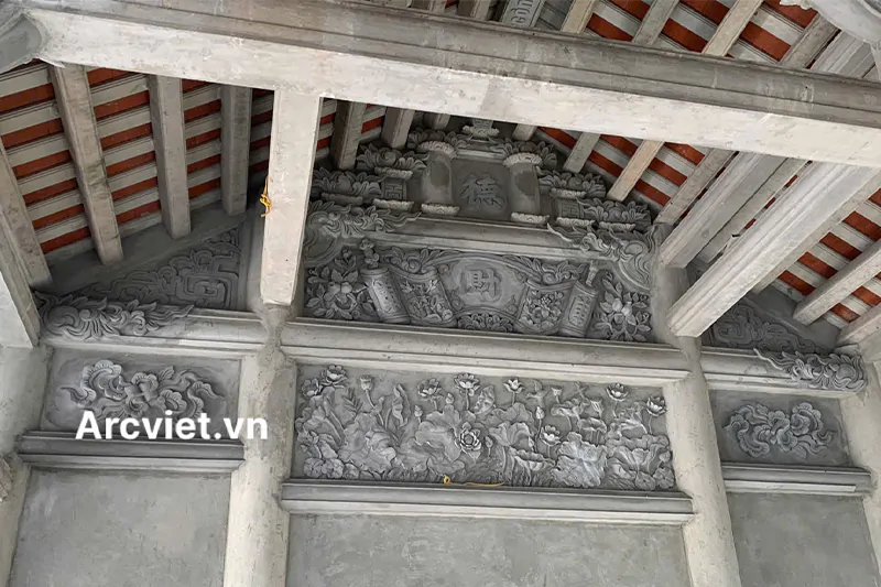 Nhà Từ Đường Bê Tông Giả Gỗ Tại Hà Nội