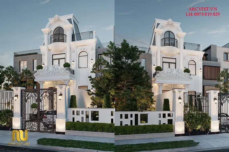 Biệt thự 2 tầng mặt tiền 7m