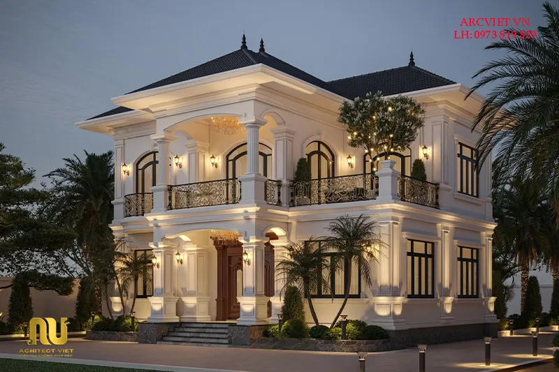 Biệt thự 2 tầng tân cổ mặt tiền 9m