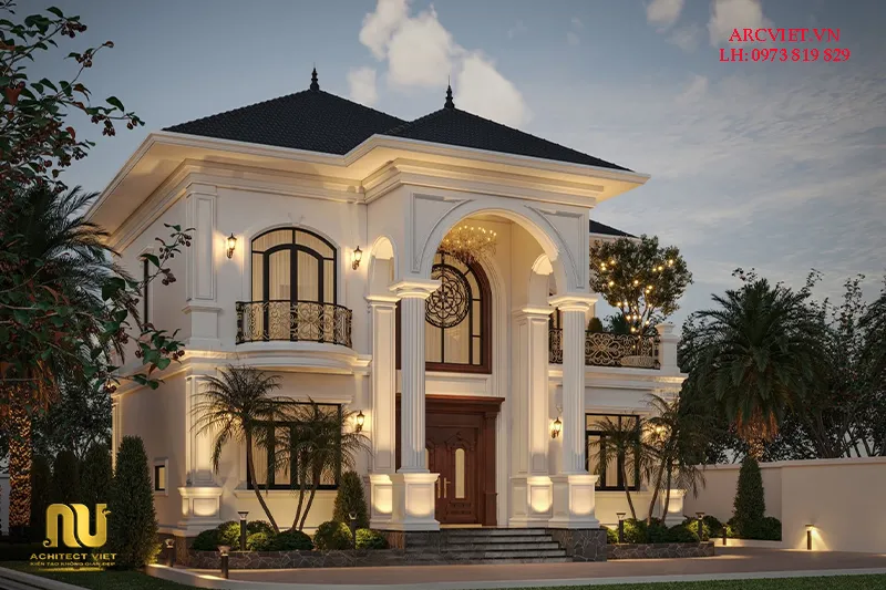 Biệt thự 2 tầng tân cổ mặt tiền 9m
