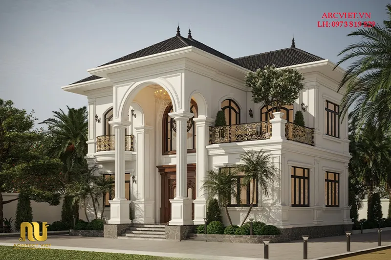 Biệt thự 2 tầng tân cổ mặt tiền 9m