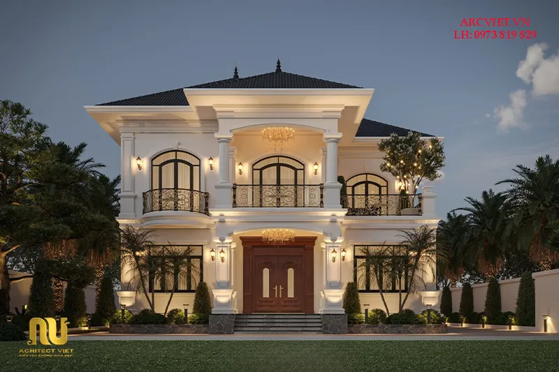 Biệt thự 2 tầng tân cổ mặt tiền 9m