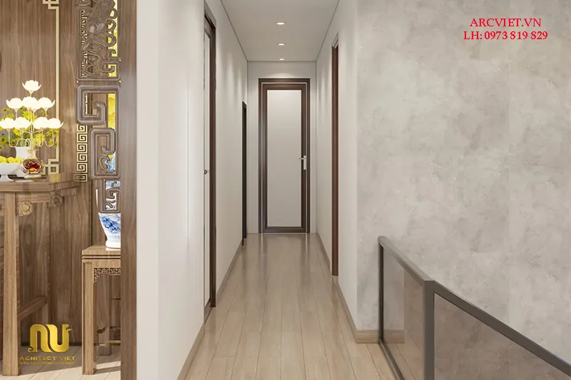 Biệt thự mái bằng ngang 9m