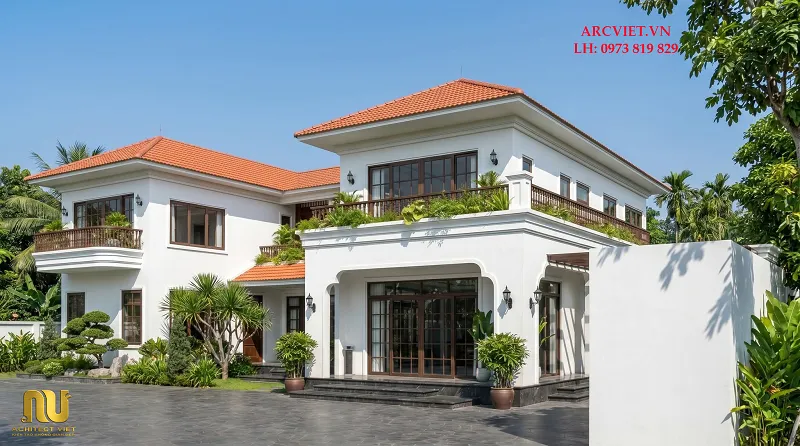 Mẫu nhà chữ U 2 tầng