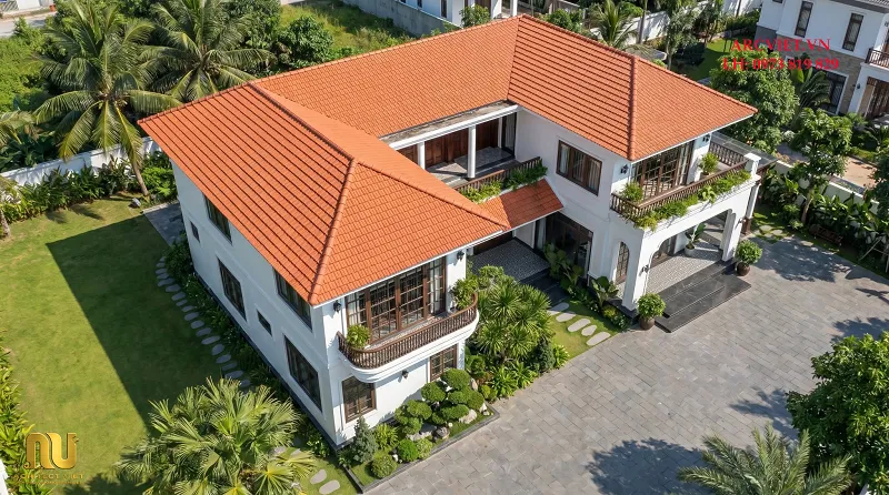 Mẫu nhà chữ U 2 tầng