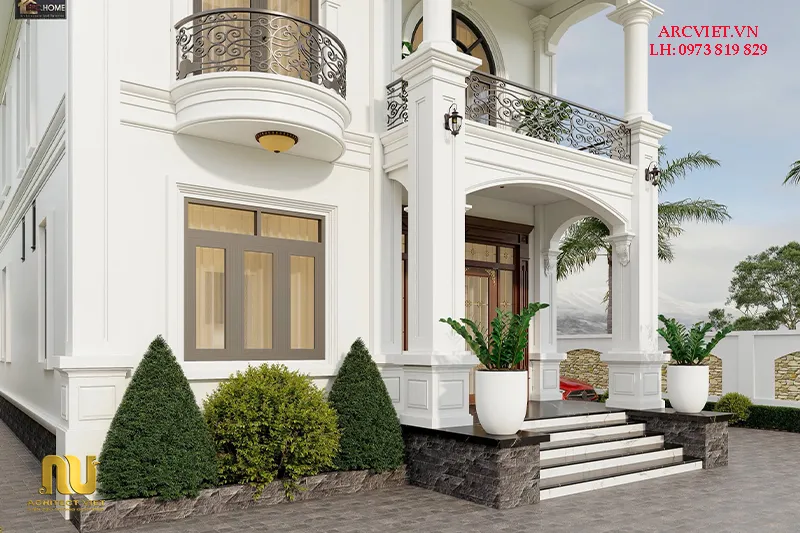 Mẫu nhà mái nhật 2 tầng 8m