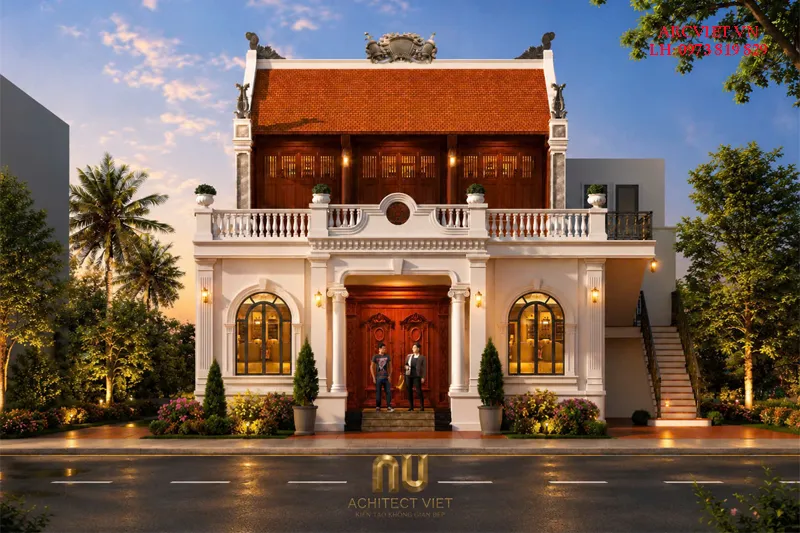 Mẫu nhà thờ 2 tầng kết hợp ở