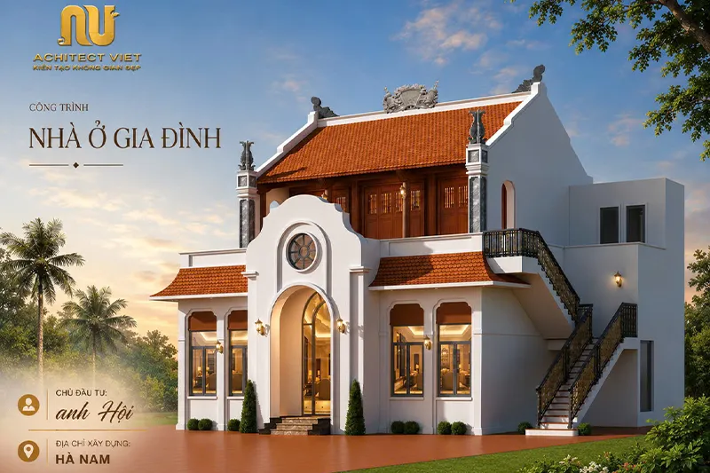 Mẫu nhà thờ 2 tầng kết hợp ở