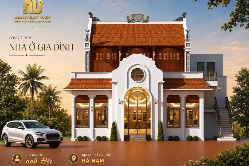 Mẫu nhà thờ 2 tầng kết hợp ở