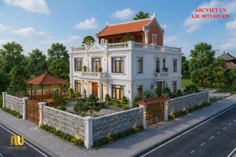 Mẫu nhà thờ kết hợp nhà ở 3 tầng