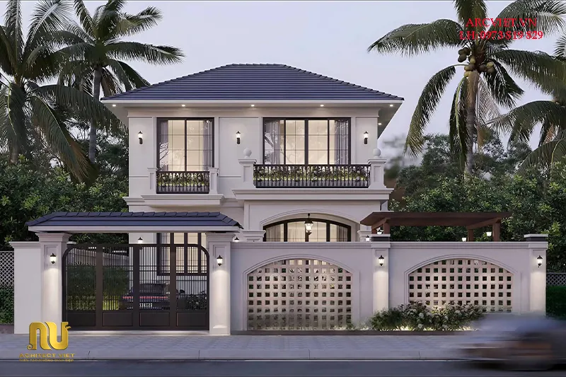 Nhà 2 tầng 10x12m mái nhật