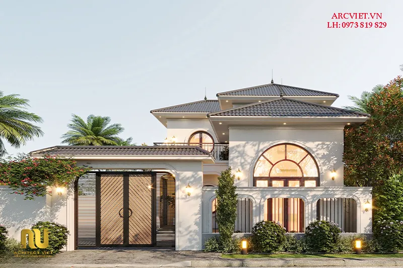 Nhà 2 tầng 8x12m mái nhật