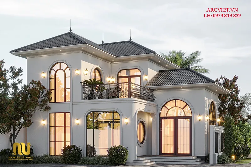 Nhà 2 tầng 8x12m mái nhật