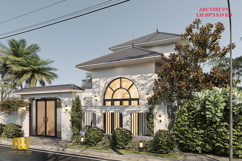 Nhà 2 tầng 8x12m mái nhật