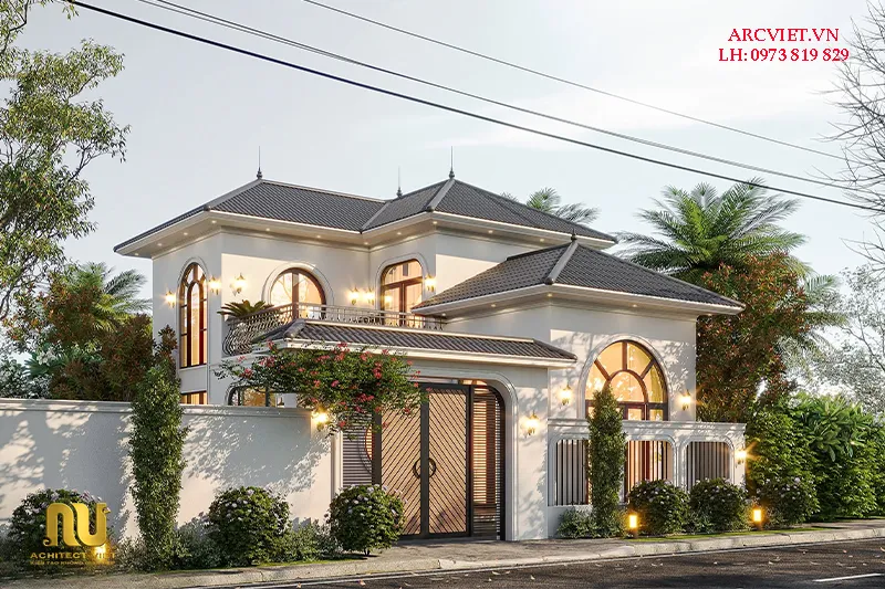 Nhà 2 tầng 8x12m mái nhật