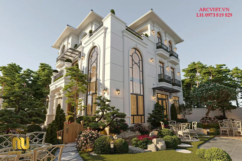 Nhà mái nhật 2 tầng 8x14m