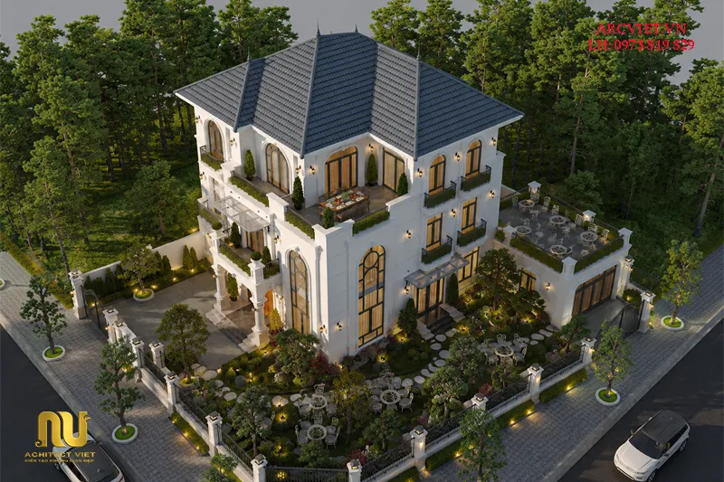 Nhà mái nhật 2 tầng 8x14m